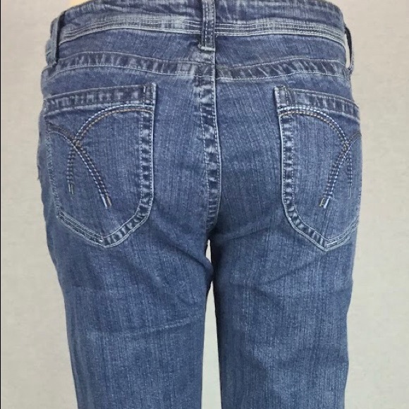 Denim Blue Women’s Jeans Buffalo Shop Stretch Stone wash low cut boot cut flare - Picture 3 of 12